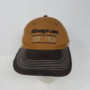 Snap-on Est. 1920 Strapback Trucker Cap Brown One Size Adjustable Mesh Back